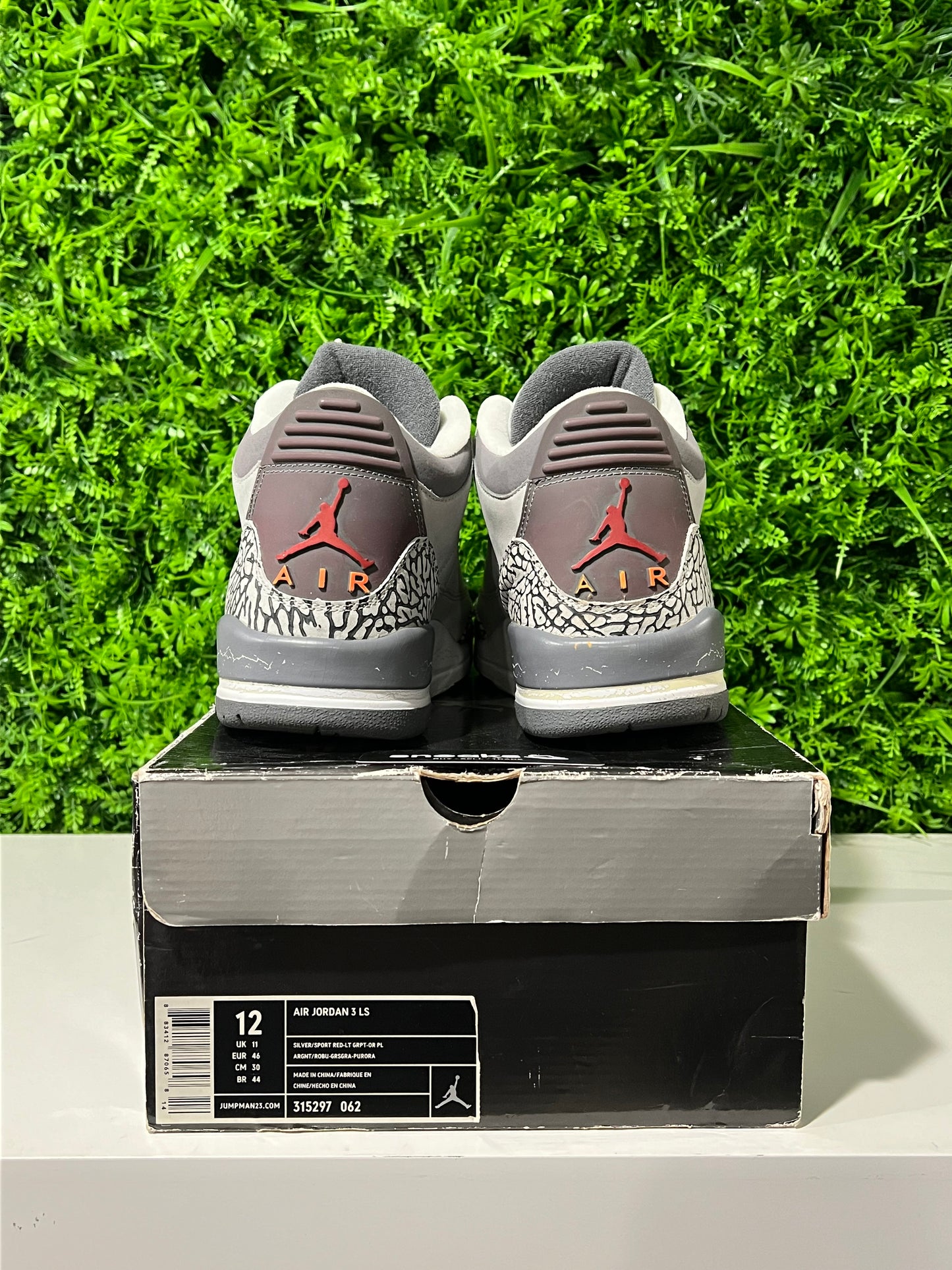 USED Air Jordan 3 Retro LS Cool Grey 2006 315297-062 SIZE 12M OG ALL