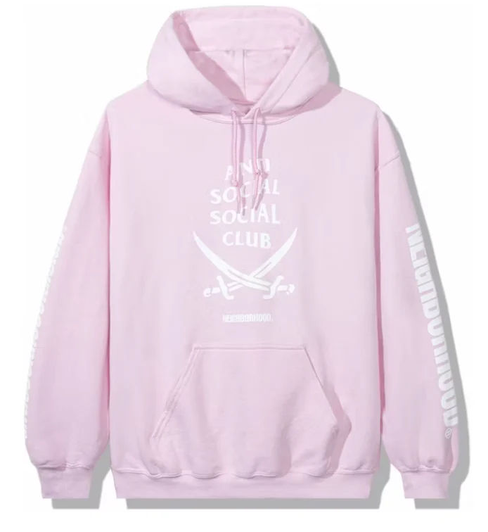 Anti Social Social Club x Neighborhood 6IX Pink Hoodie Hoodie Pink