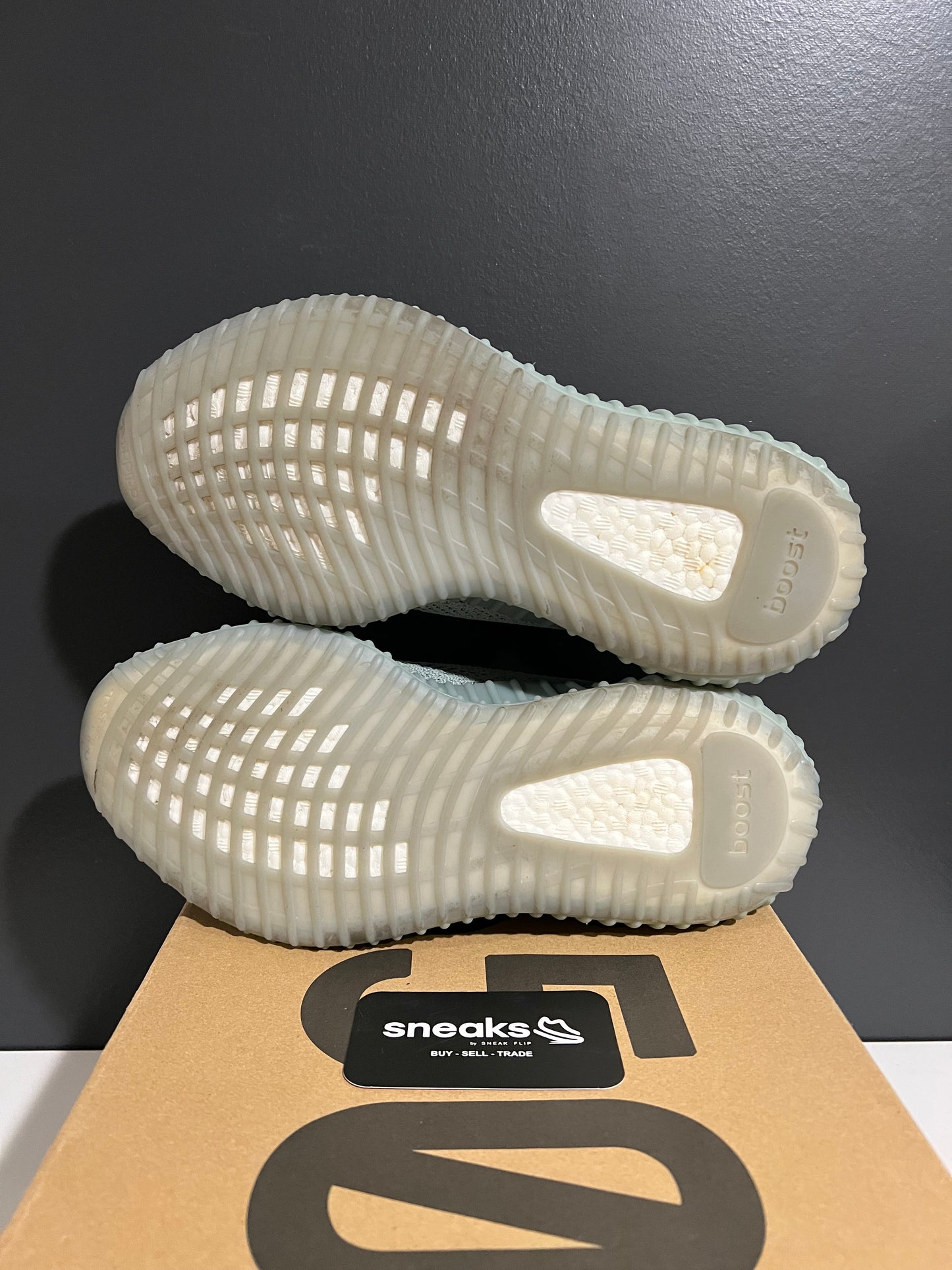 USED Yeezy Boost 350 V2 Salt HQ2060 SIZE 9.5M OG ALL AG25-311
