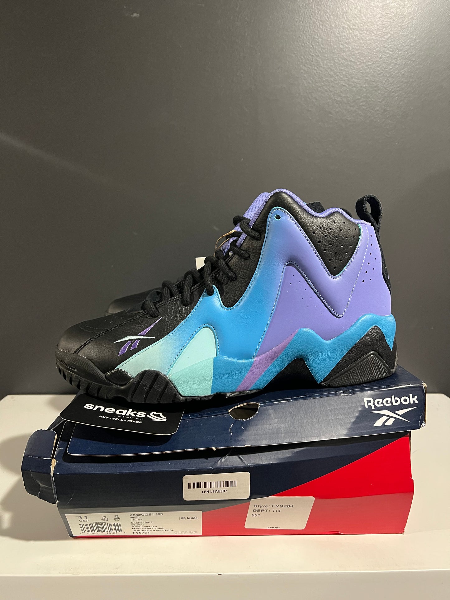 NEW Kamikaze 2 Mid Ombre Pack - Digital Glow Purple FY9784 SIZE 11M OG ALL AG25-308
