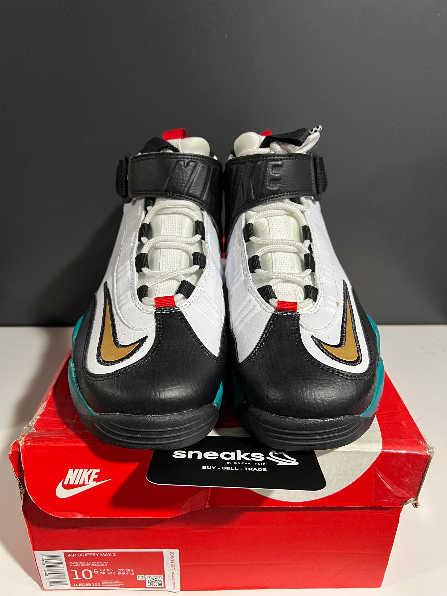 USED Air Griffey Max 1 Sweetest Swing DJ5188-100 SIZE 10.5M OG ALL JY25-138