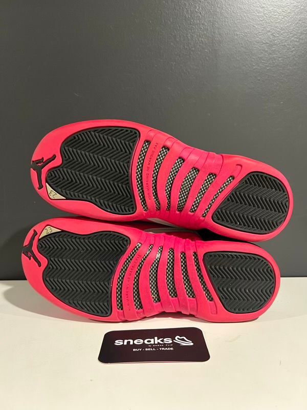 Jordan 12 Retro Black Deadly Pink (GS) - USED NO BOX