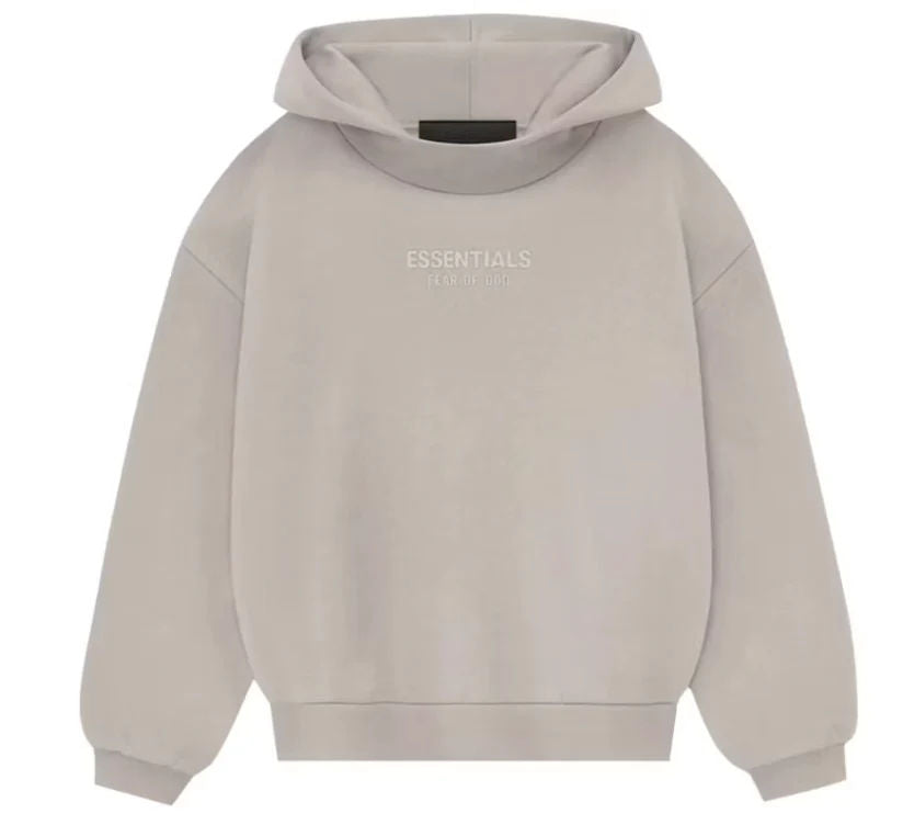 Fear of God Essentials Kids Hoodie Silver Cloud