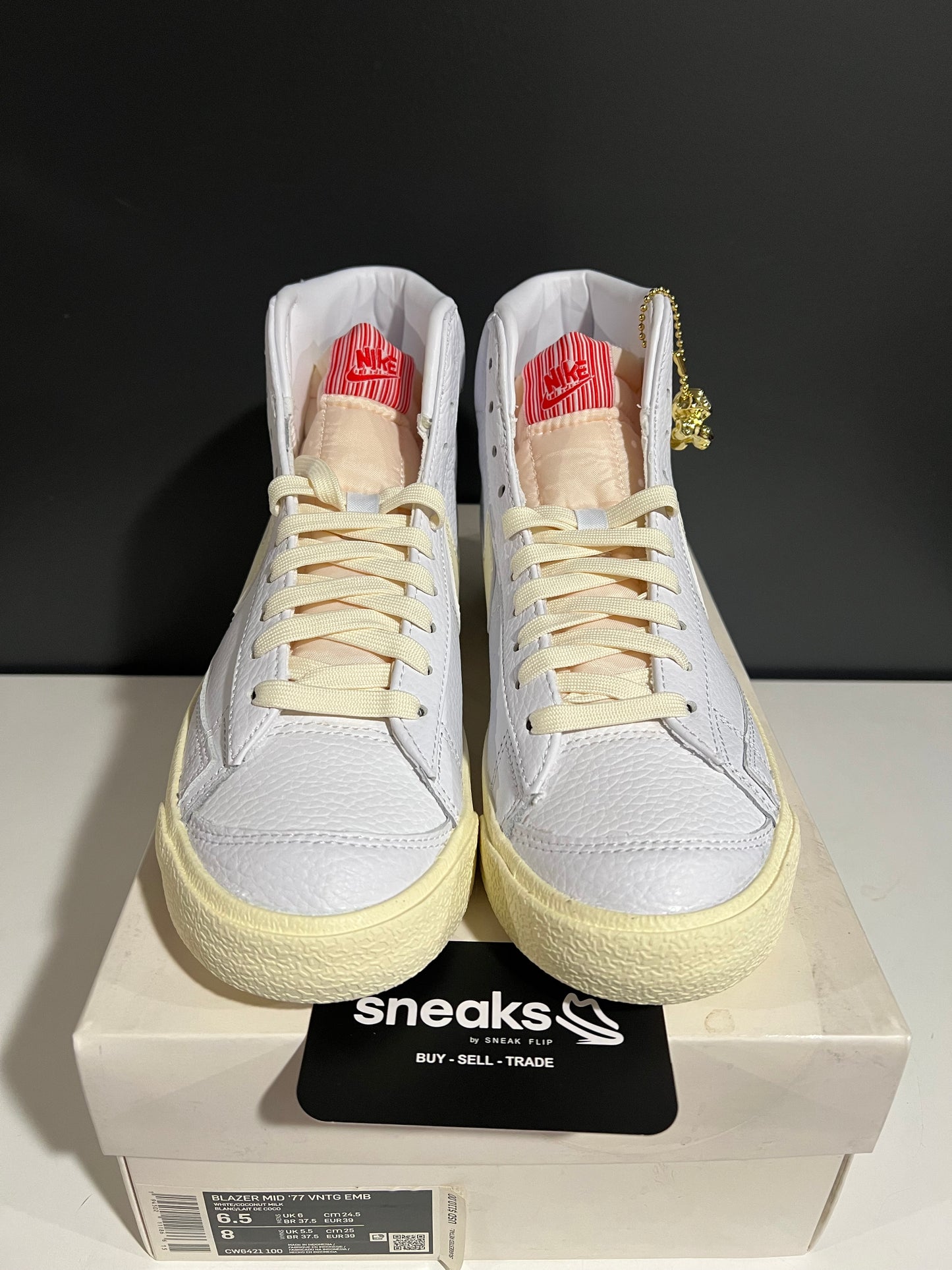 NEW Nike Blazer Mid ’77 Vintage Popcorn CW6421-100 SIZE 8W/6.5M OG ALL JY25-210