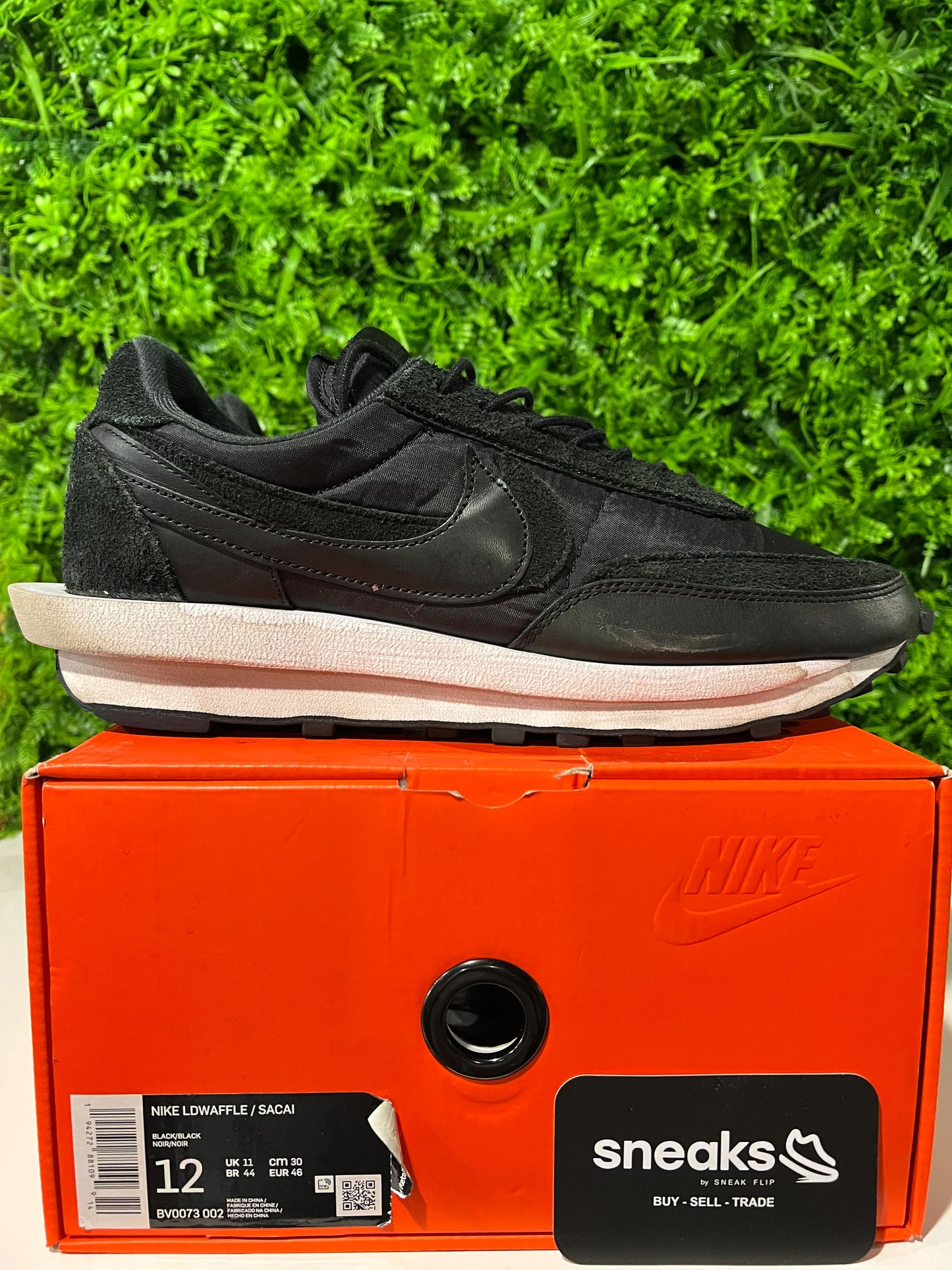 Nike LD Waffle sacai Black Nylon - Used