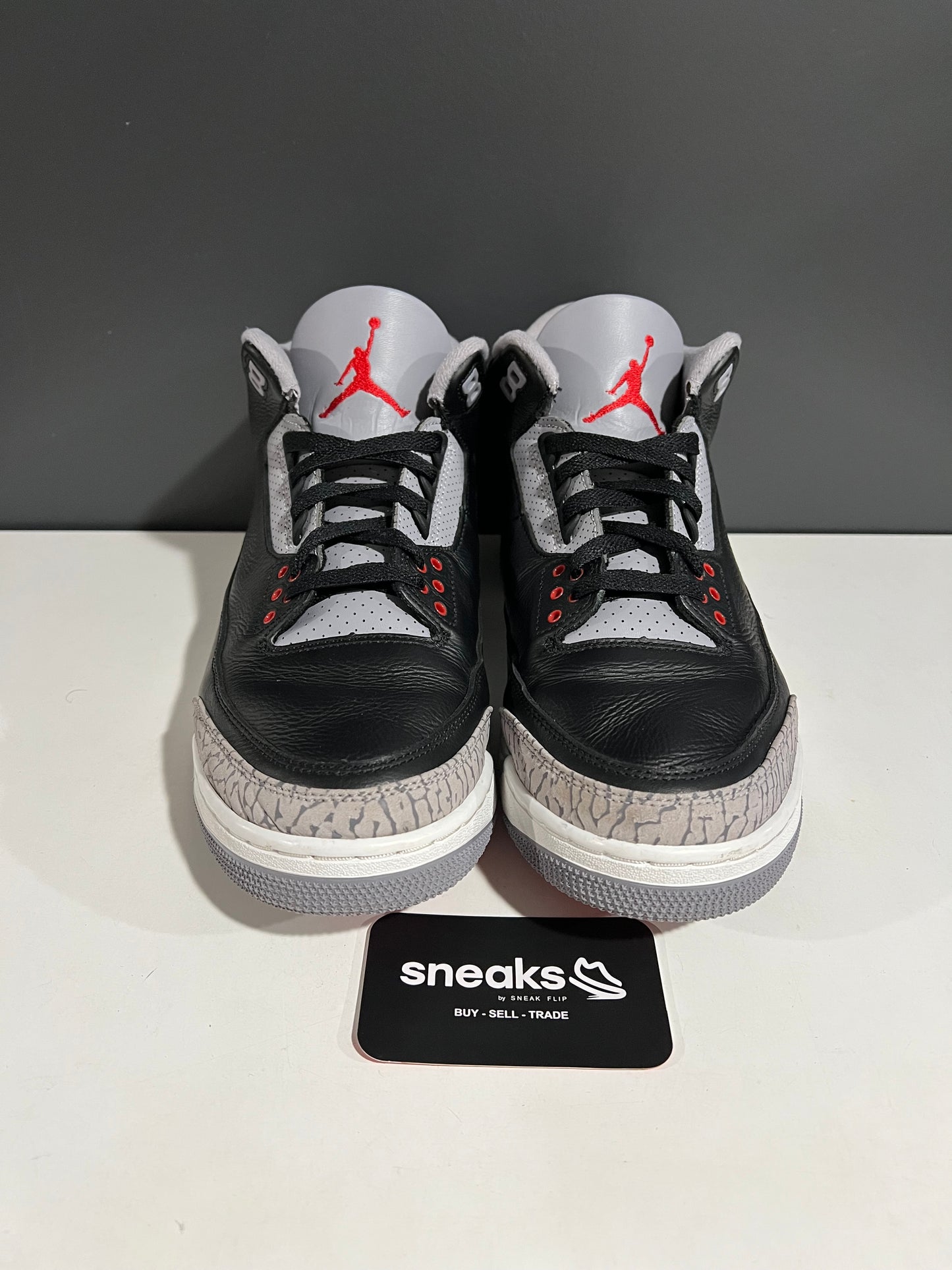 USED Air Jordan 3 Retro OG Black Cement 2024 DN3707-010 SIZE 11.5M NO BOX SP25-078