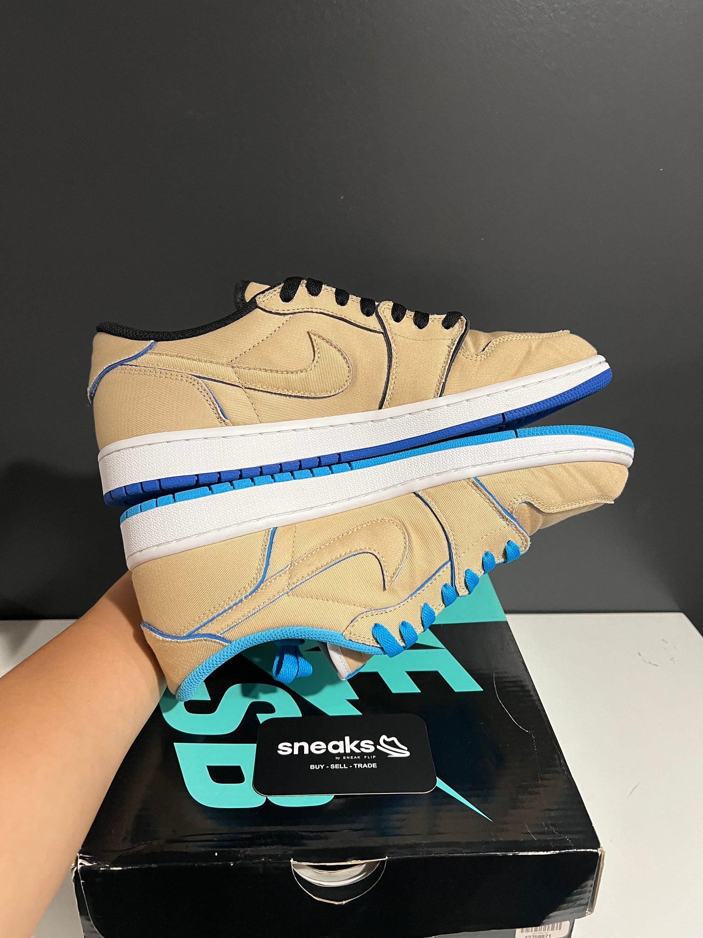 USED Air Jordan 1 Low SB Desert Ore CJ7891-200 SIZE 10M OG ALL JY25-98