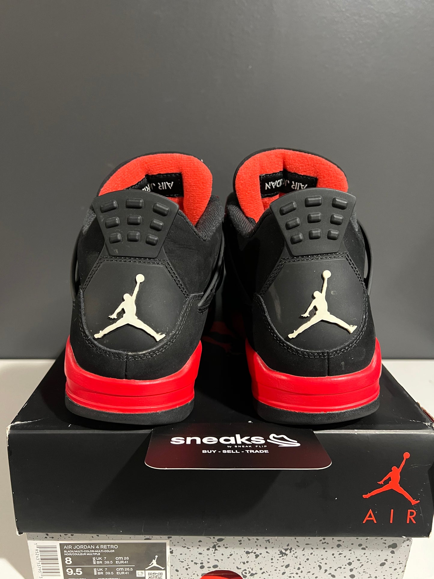 USED Air Jordan 4 Retro Red Thunder CT8527-016 SIZE 8M OG ALL AG25-115