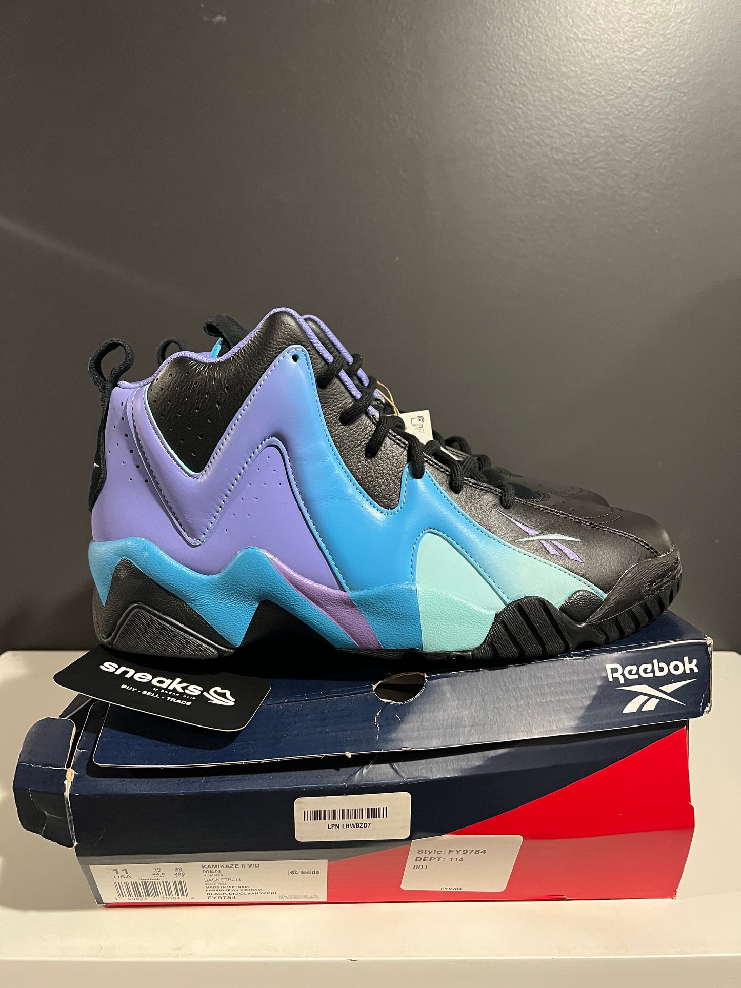 NEW Kamikaze 2 Mid Ombre Pack - Digital Glow Purple FY9784 SIZE 11M OG ALL AG25-308