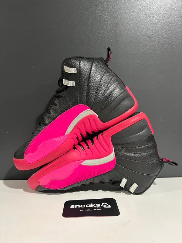 Jordan 12 Retro Black Deadly Pink (GS) - USED NO BOX