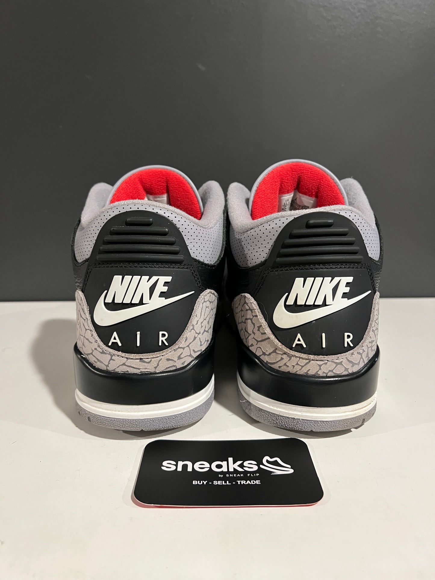 USED Air Jordan 3 Retro OG Black Cement 2024 DN3707-010 SIZE 11.5M NO BOX SP25-078