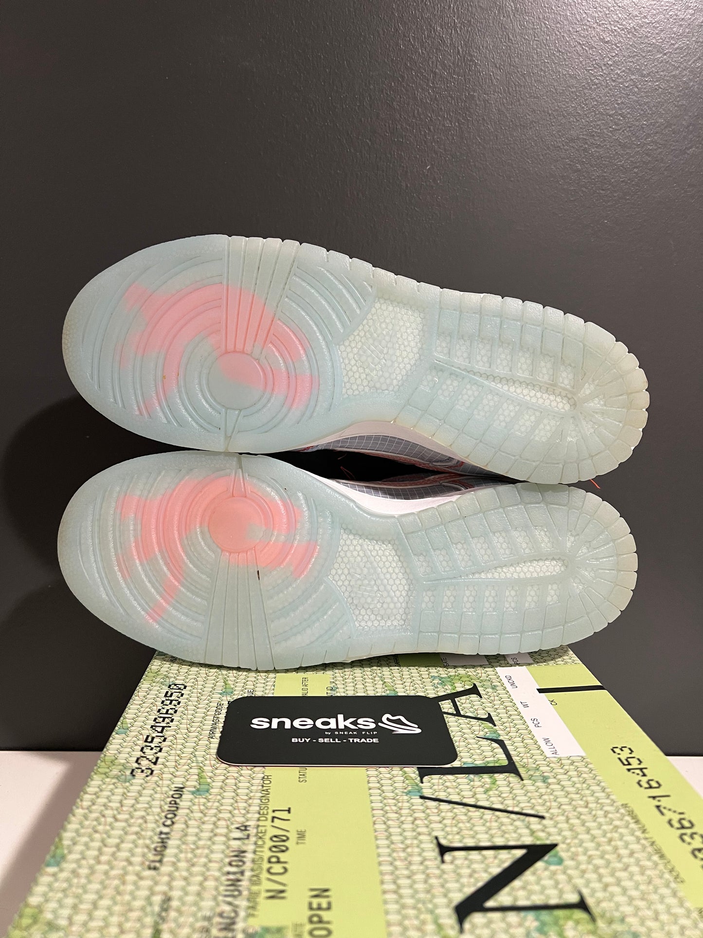 USED Union LA x Dunk Low Passport Pack Argon DJ9649-400 SIZE 7M OG ALL