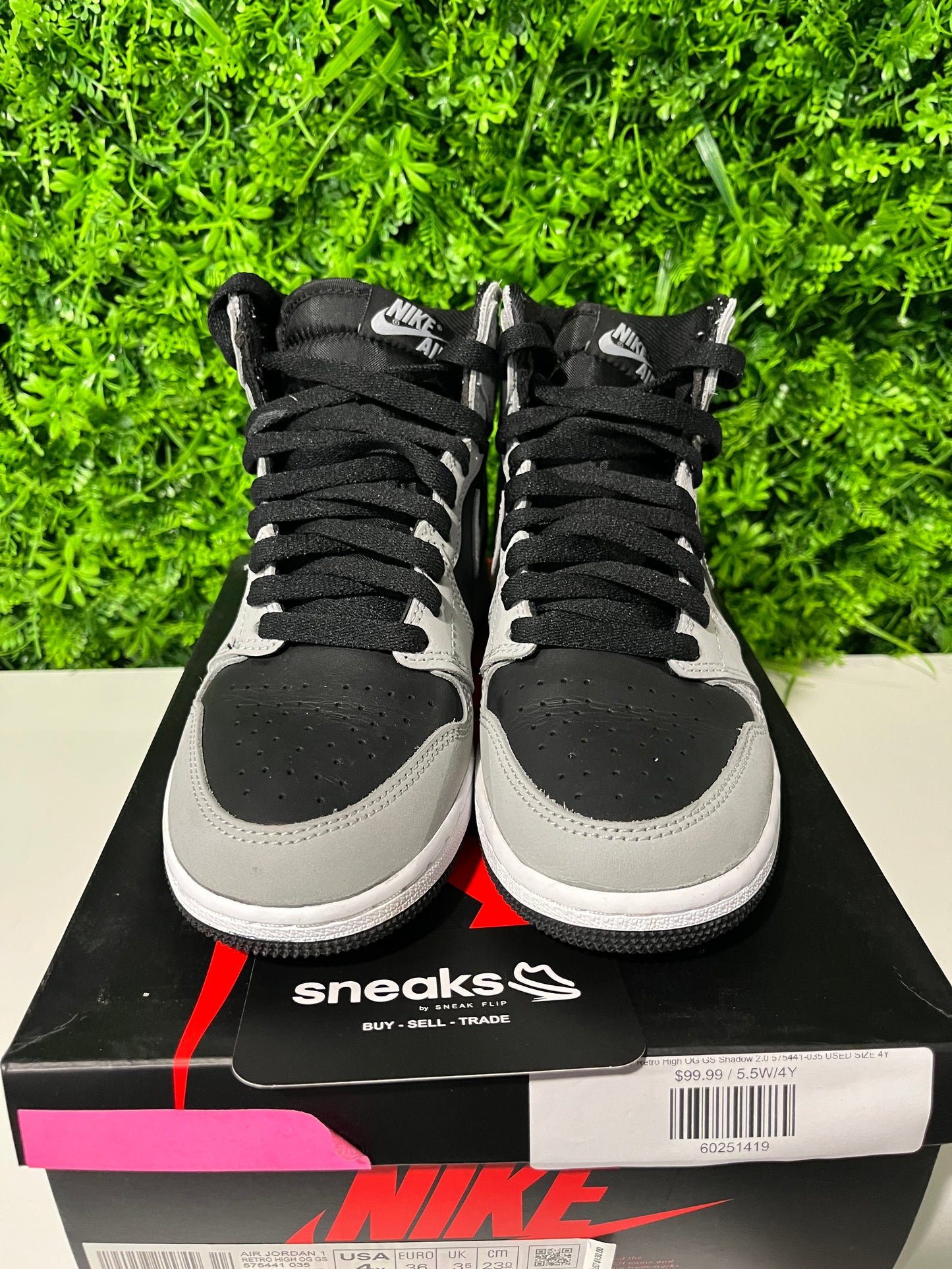 Air Jordan 1 Retro High OG GS Shadow 2.0 575441-035 USED SIZE 4Y