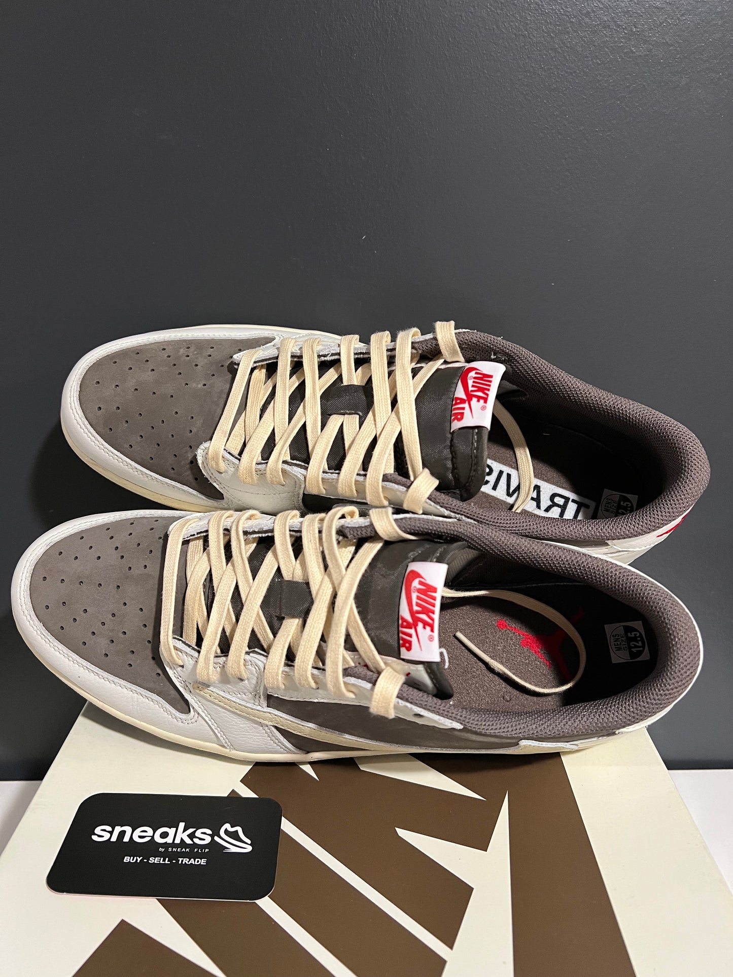 USED Travis Scott x Air Jordan 1 Retro Low OG Reverse Mocha DM7866-162 SIZE 12.5M OG ALL SP25-063