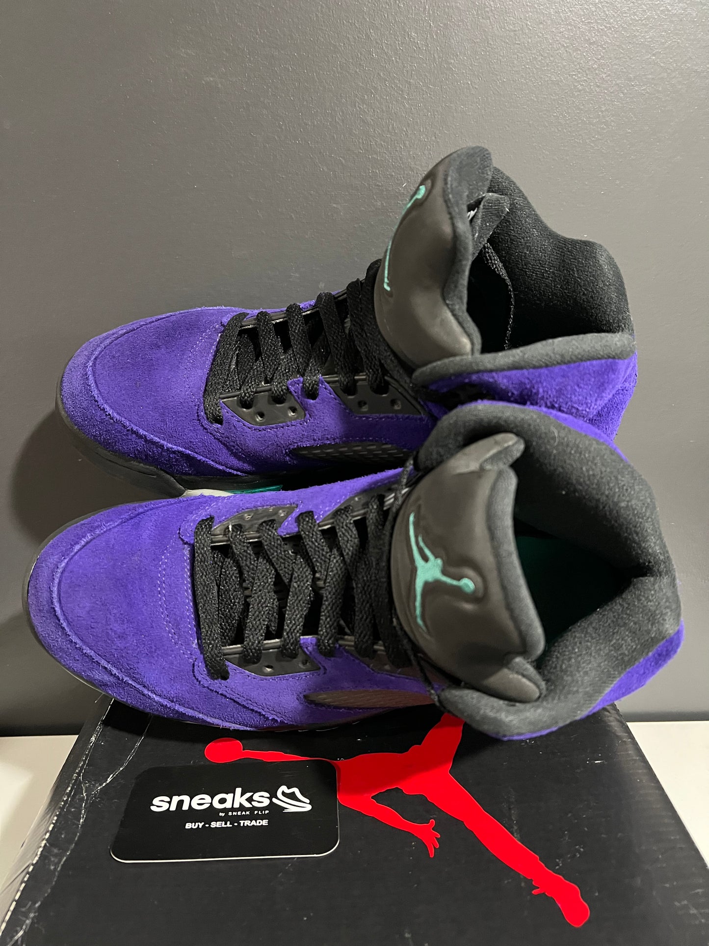 USED Air Jordan 5 Retro Alternate Grape 136027-500 SIZE 9M OG ALL AG25-183