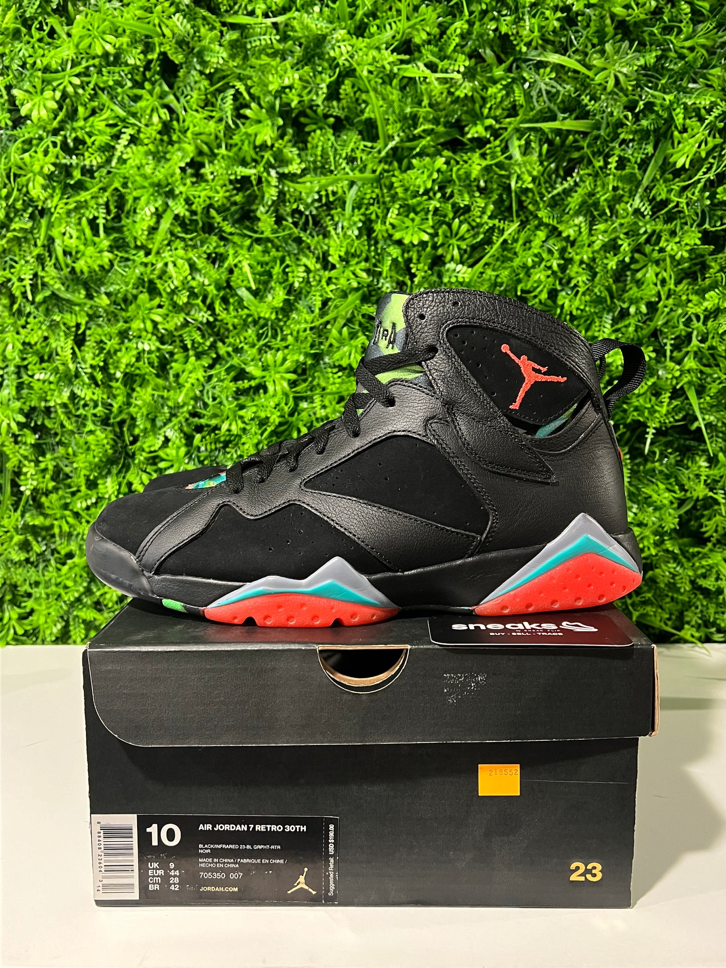 USED Air Jordan 7 Retro 30th Barcelona Nights 705350-007 SIZE 10M OG ALL