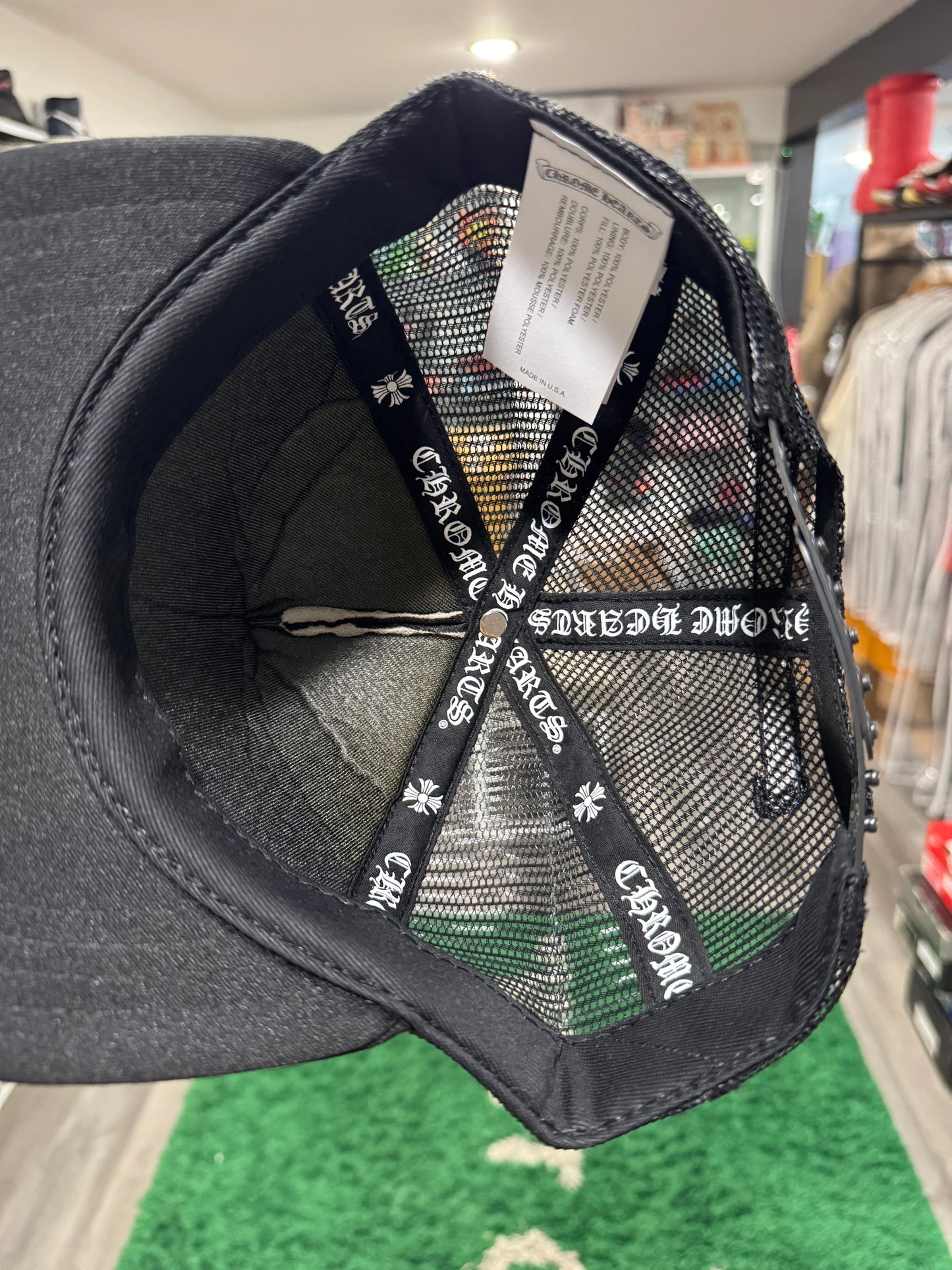 Chrome Hearts Matty Boy Anti Black Trucker Cap