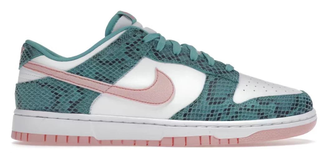 Nike Dunk Low Snakeskin Washed Teal Bleached Coral
