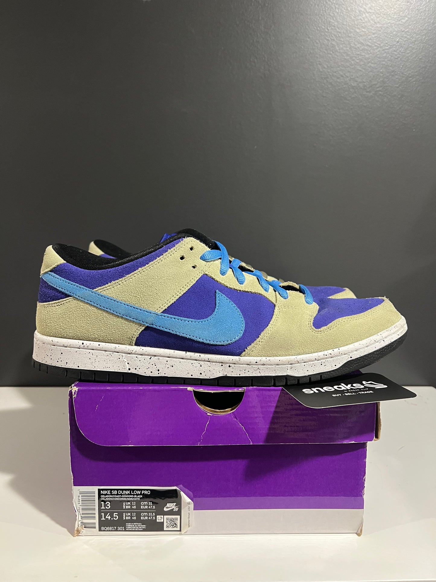 USED Dunk Low SB ACG Celadon BQ6817-301 SIZE 13M OG ALL