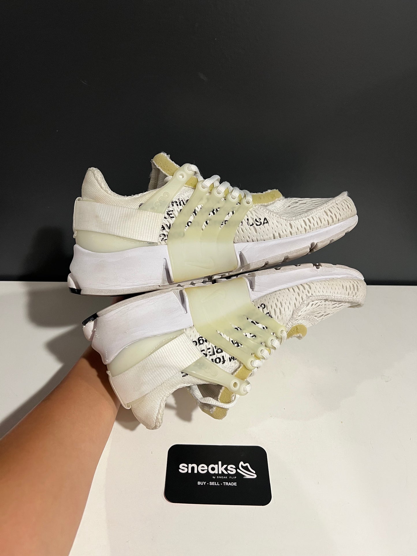 USED Off-White x Air Presto White AA3830-100 SIZE 8M NO BOX AG25-175