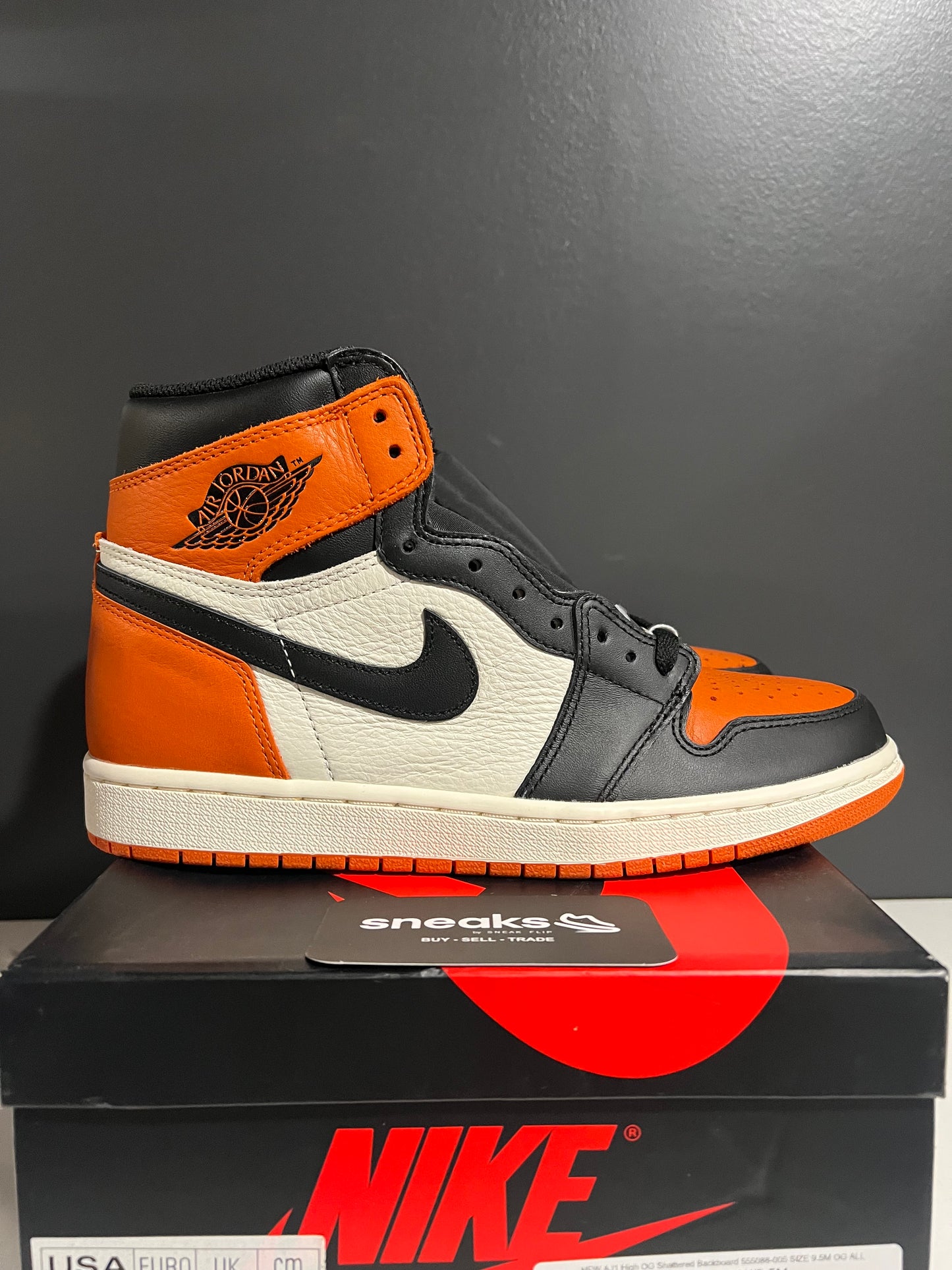 NEW Air Jordan 1 Retro High OG Shattered Backboard 2015 555088-005 SIZE 9M OG ALL