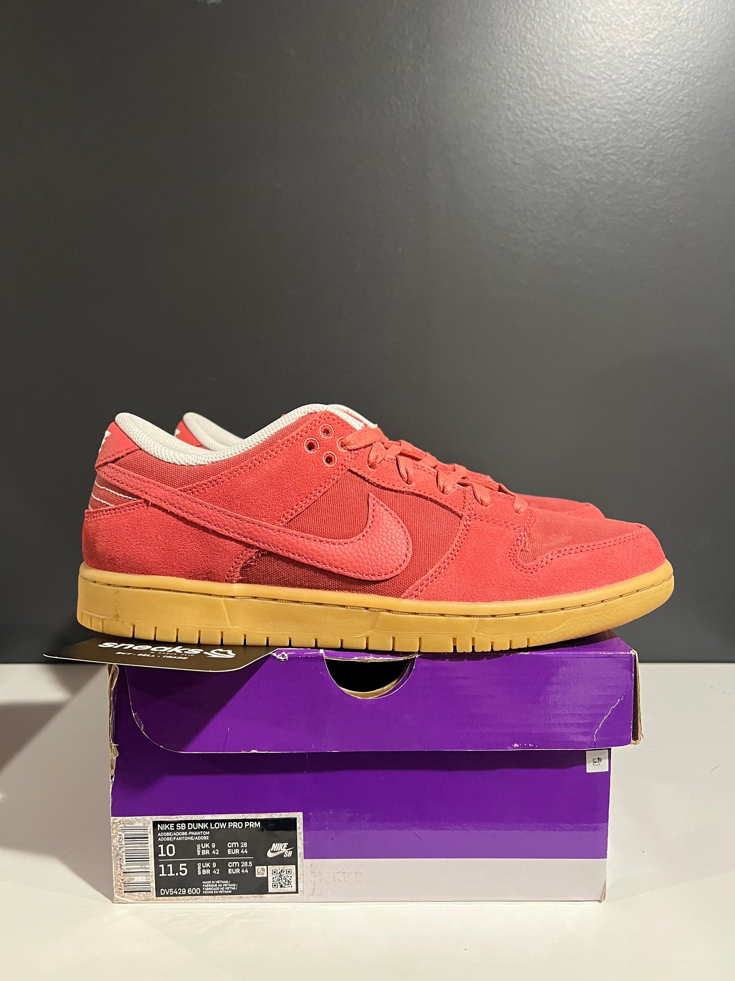 USED Nike SB Dunk Low Adobe DV5429-600 SIZE 10M OG ALL JY25-232