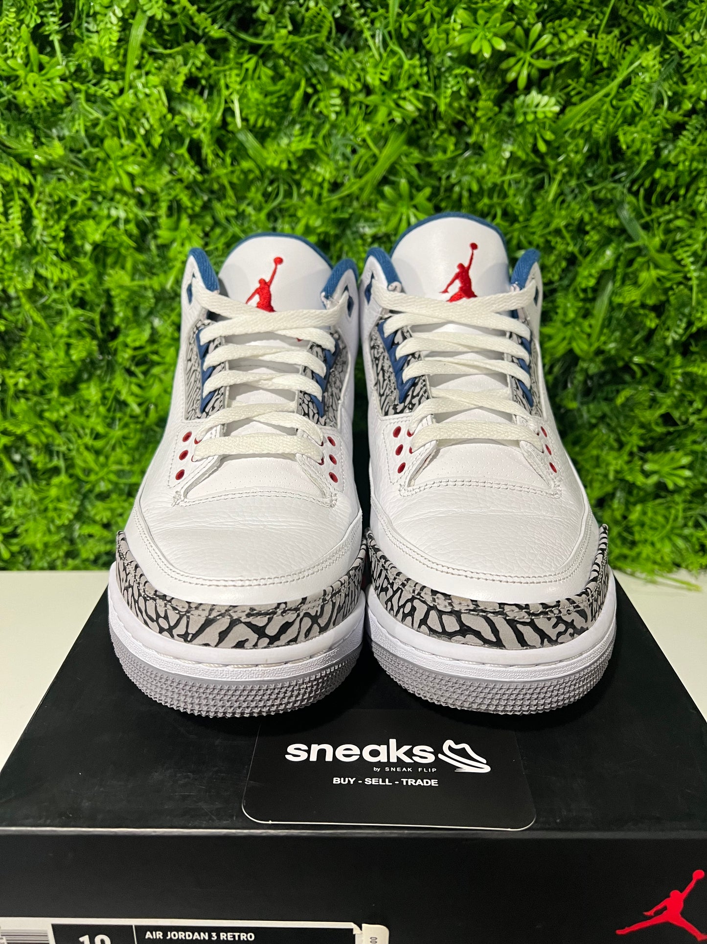 USED Air Jordan 3 Retro True Blue 2011 136064-104 SIZE 10M OG ALL