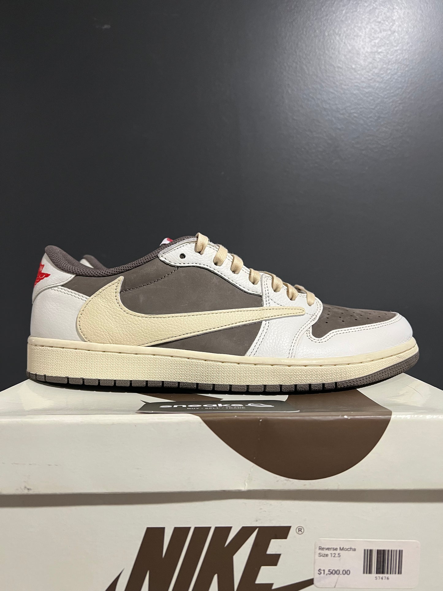 USED Travis Scott x Air Jordan 1 Retro Low OG Reverse Mocha DM7866-162 SIZE 12.5M OG ALL SP25-063