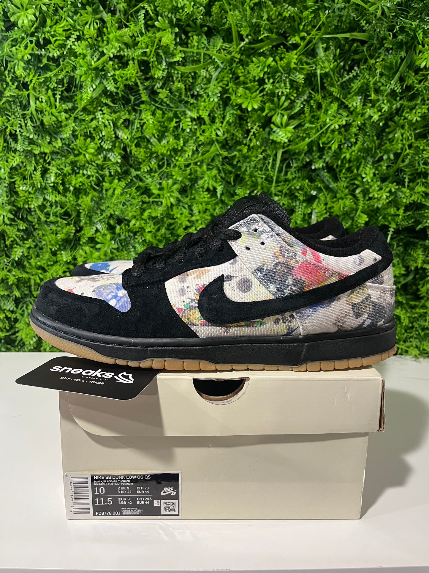 USED Supreme x Dunk Low SB Rammellzee FD8778-001 SIZE 10M OG ALL