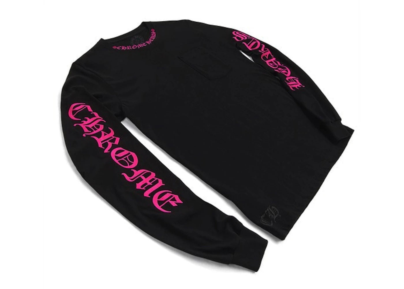 Chrome Hearts Long Sleeve Pocket Crew Hot Pink/Black