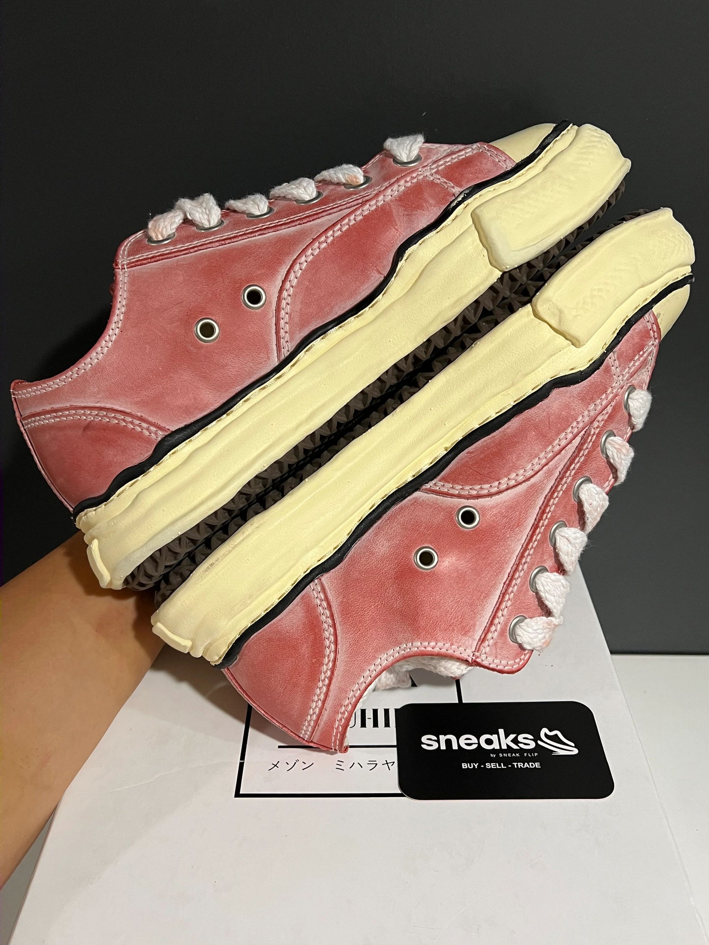 Maison Mihara Yasuhiro Peterson OG Sole Low Paraffin Leather Black - Used