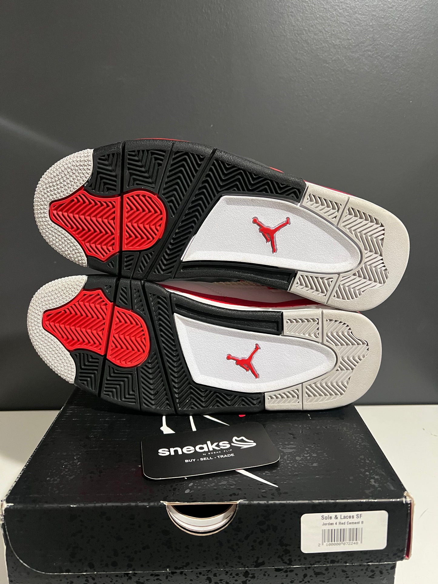 USED Air Jordan 4 Retro Red Cement DH6927-161 SIZE 8M OG ALL AG25-359