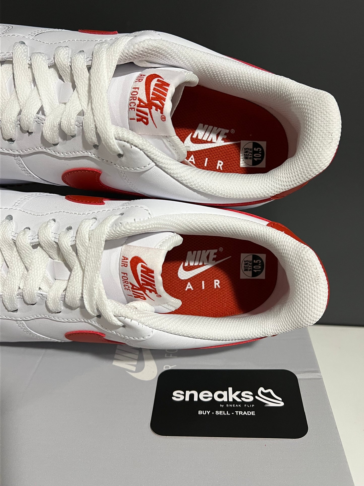 USED Air Force 1 '07 White Dragon Red FJ4146-106 SIZE 10.5M OG ALL JN25-198