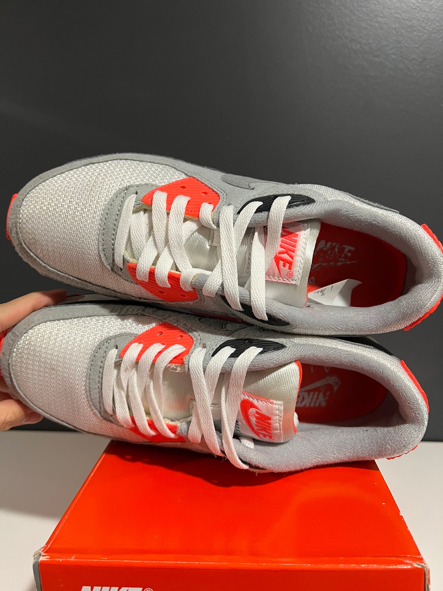 USED Air Max 90 Infrared 2020 CT1685-100 SIZE 7.5M OG ALL JN25-160