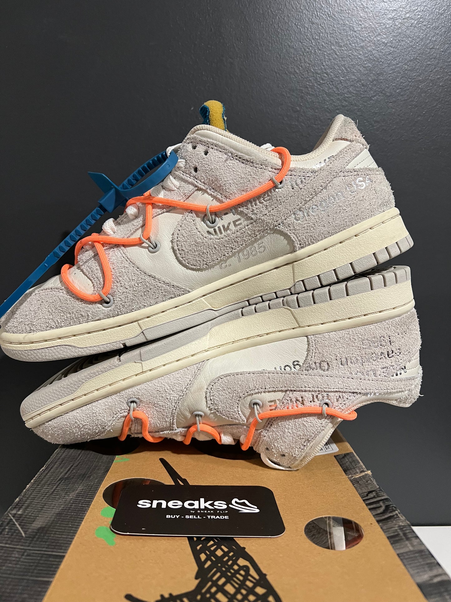 USED Off-White x Dunk Low Lot 19 of 50 DJ0950-119 SIZE 8.5M OG ALL AG25-345