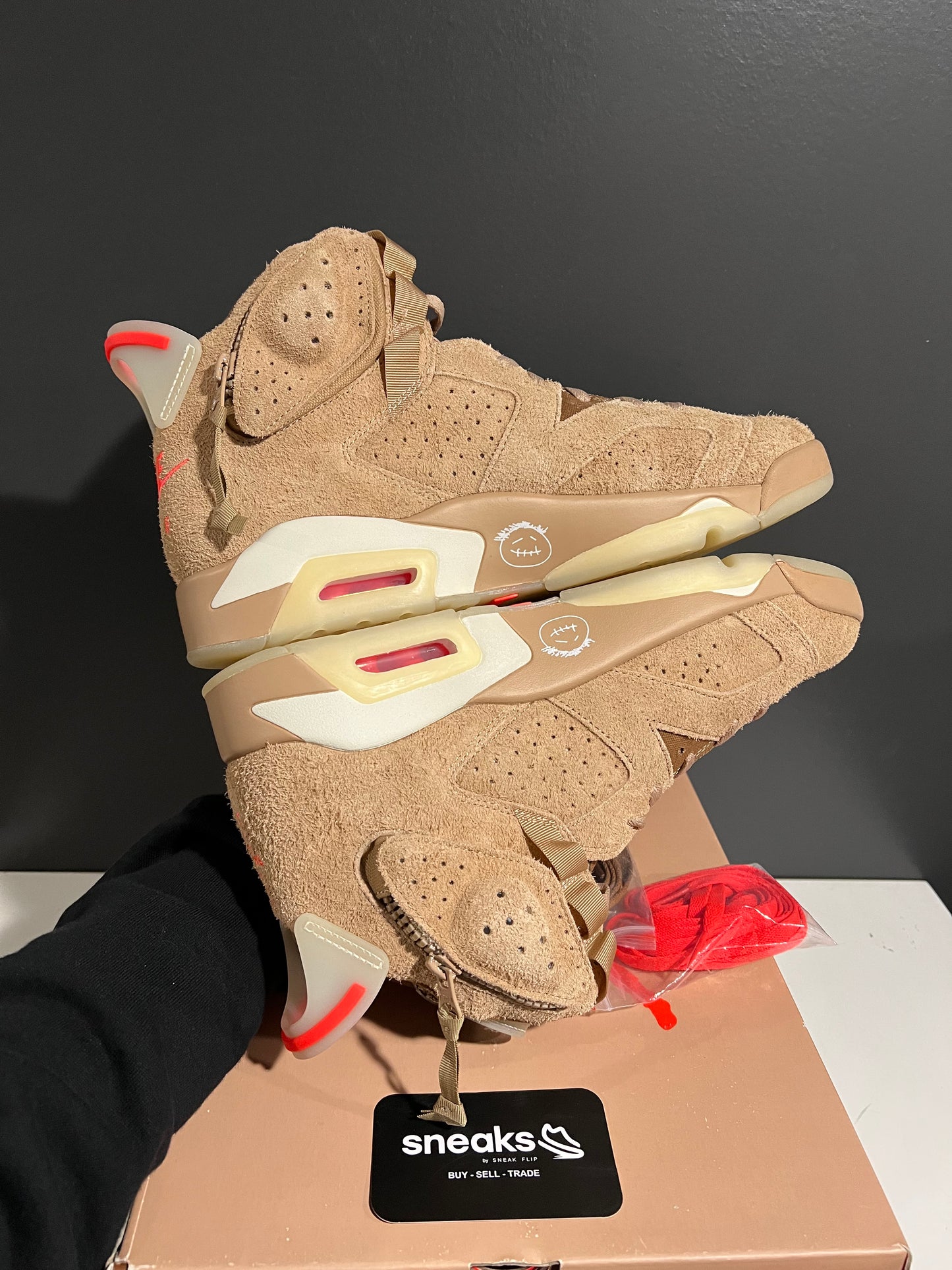 NEW Travis Scott x Air Jordan 6 Retro British Khaki DH0690-200 SIZE 12M OG ALL SP25-062