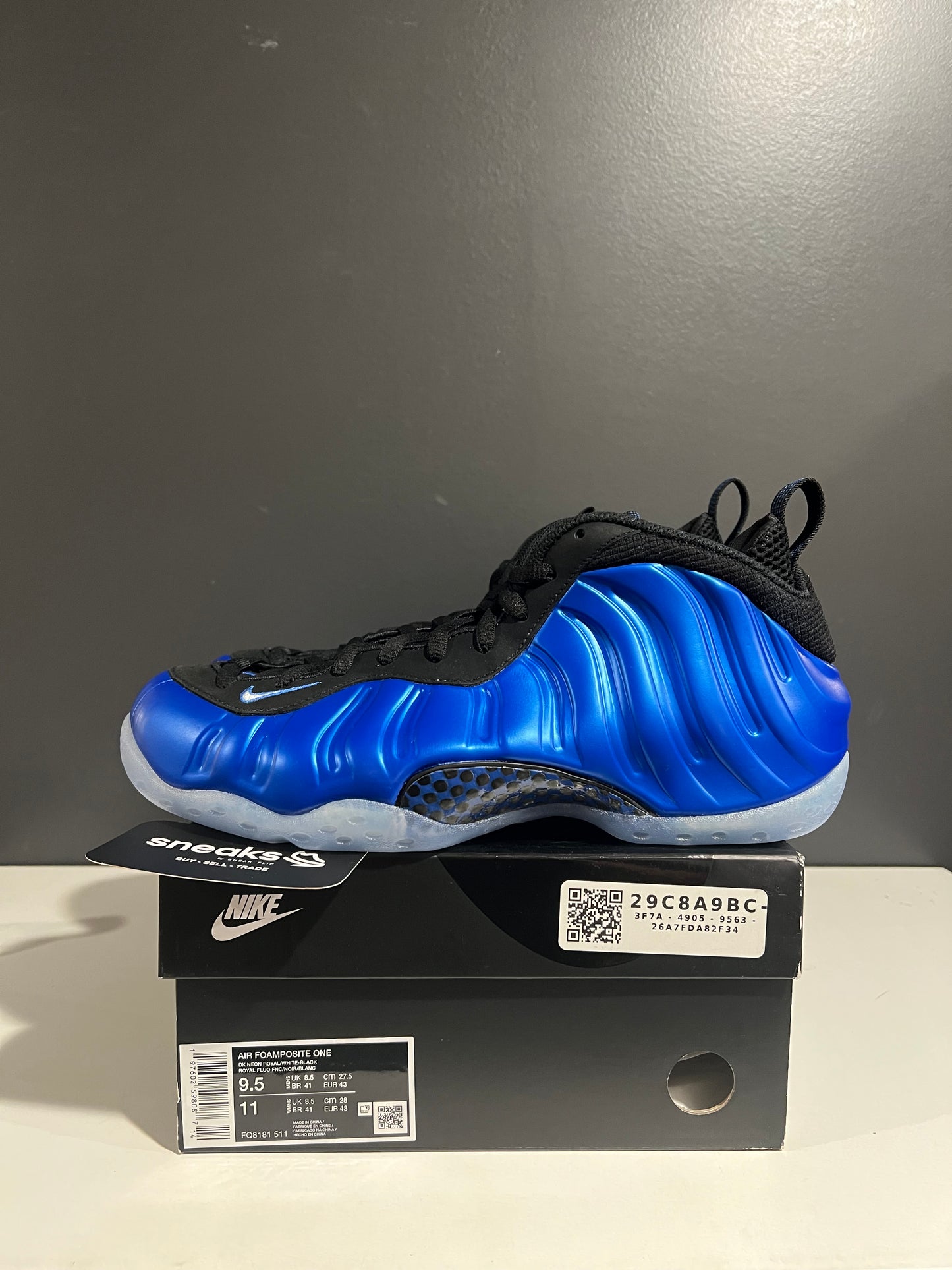 NEW Air Foamposite One Royal 2024 FQ8181-511 SIZE 9.5M OG ALL JY25-288