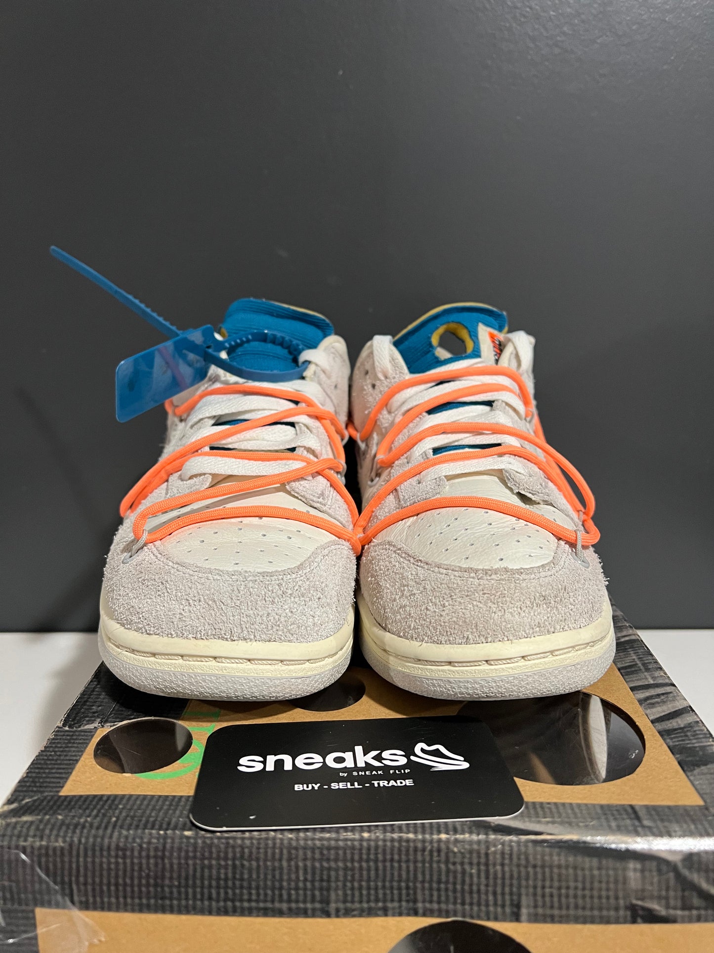 USED Off-White x Dunk Low Lot 19 of 50 DJ0950-119 SIZE 8.5M OG ALL AG25-345
