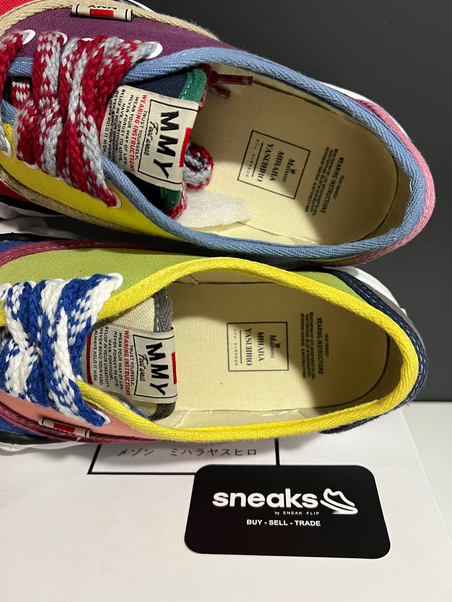 USED Maison Mihara Yasuhiro Baker OG Sole Canvas Low Multi-Color AO6FW733 SIZE 41EU OG ALL