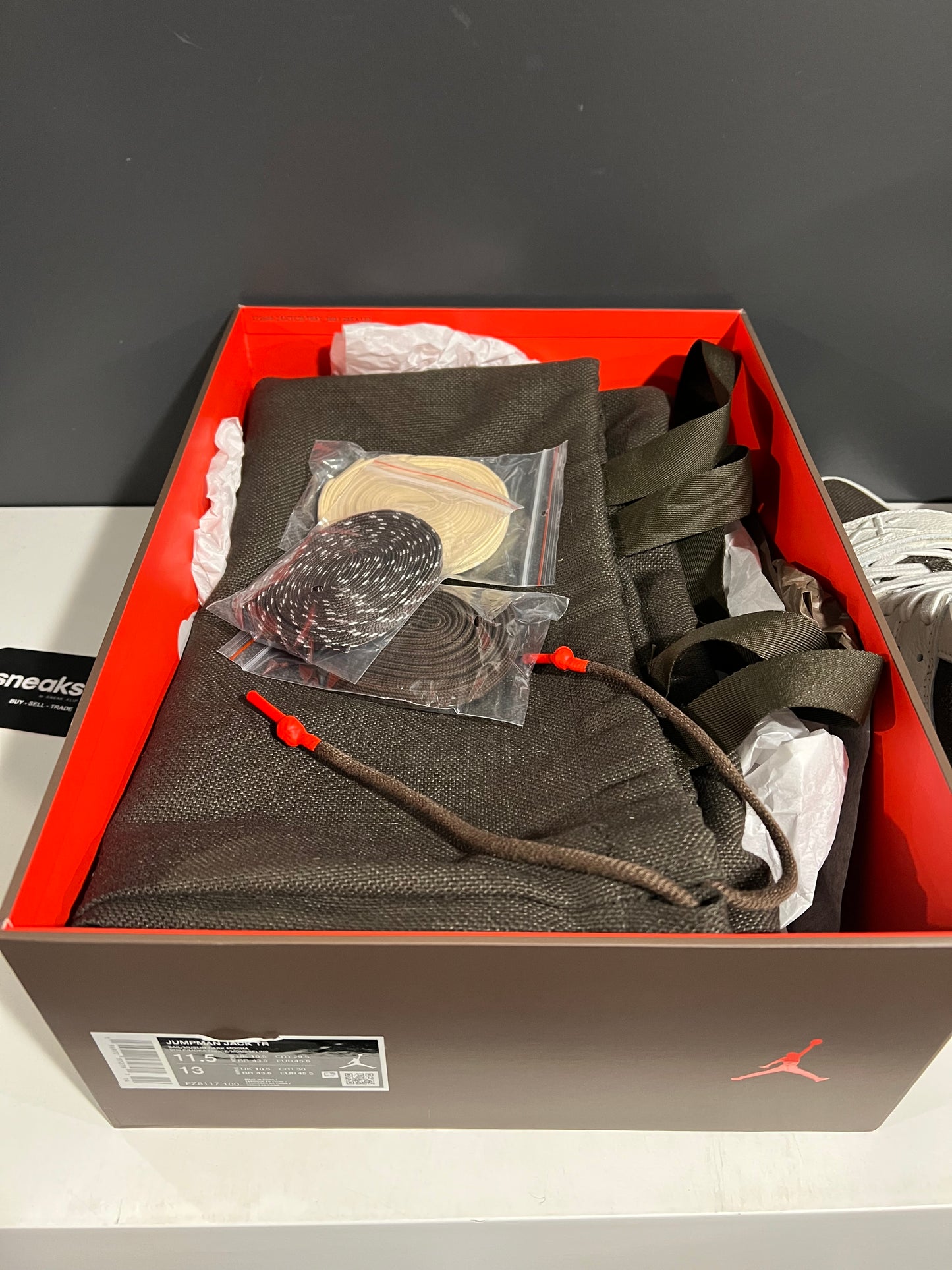 USED Travis Scott x Jordan Jumpman Jack TR Sail FZ8117-100 SIZE 11.5M OG ALL AG25-384
