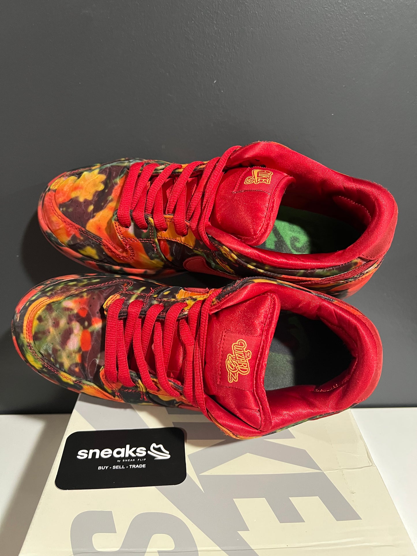USED The Wizard of Oz x Dunk Low SB Poppy Field FZ1291-600 SIZE 9M OG ALL AG25-184