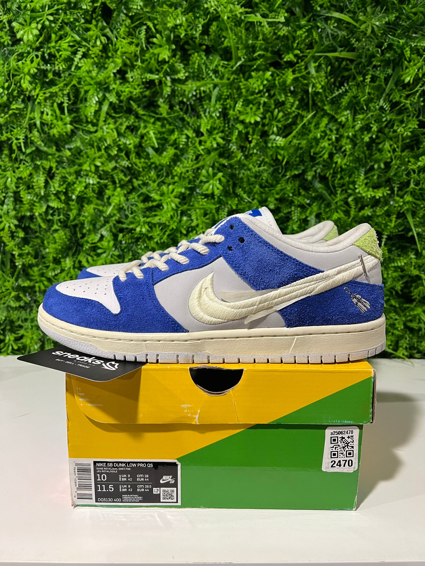 USED Fly Streetwear x Dunk Low Pro SB Gardenia DQ5130-400 SIZE 10M OG ALL