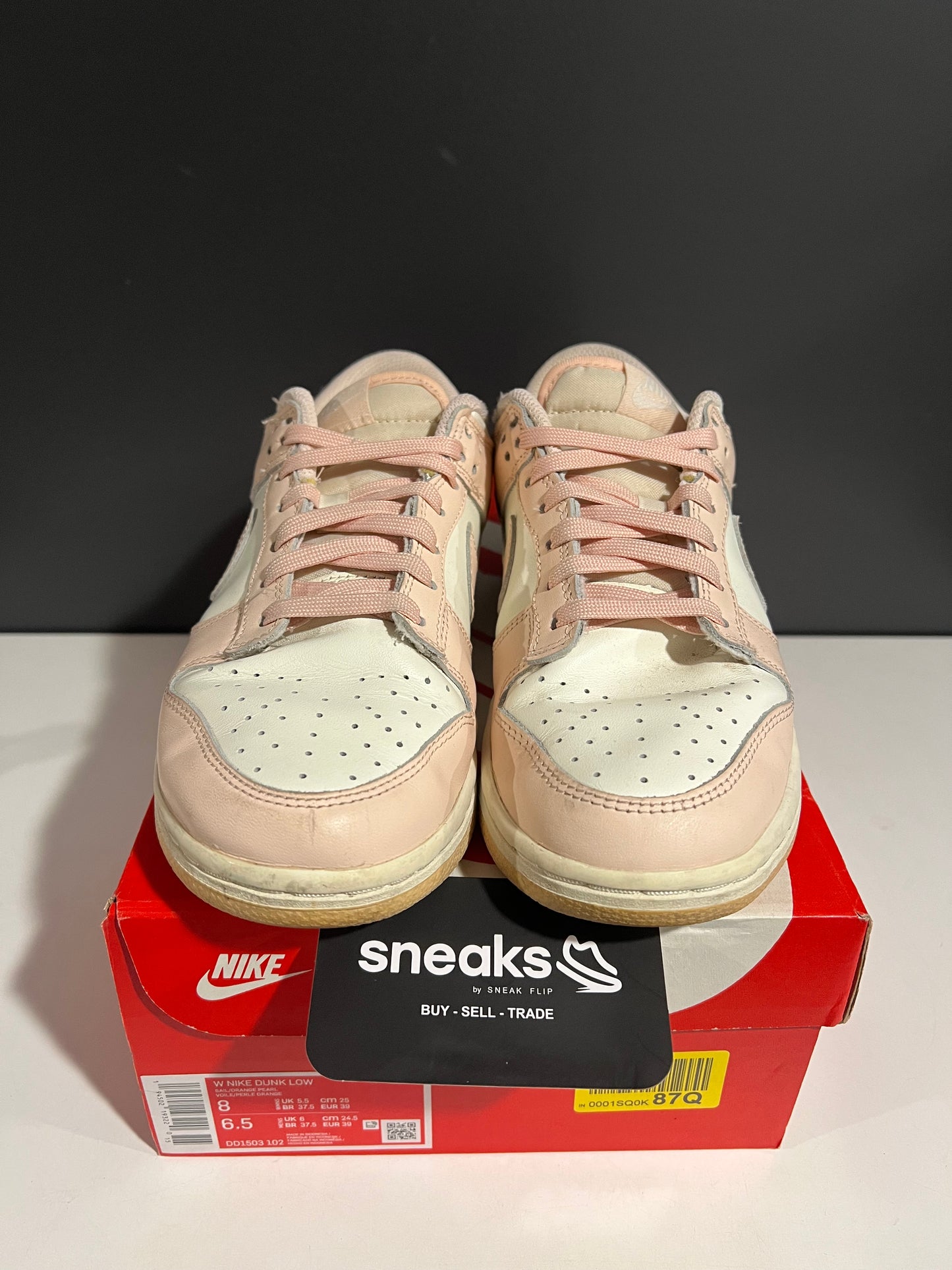 USED Wmns Dunk Low Orange Pearl DD1503-102 SIZE 6.5M OG ALL AG25-243