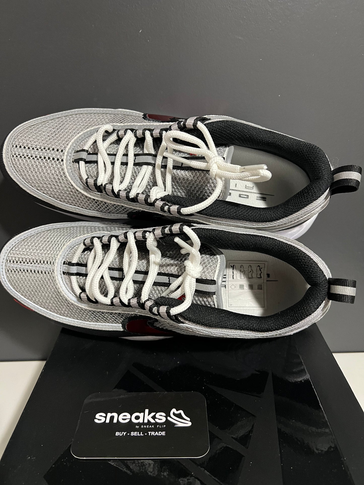 USED Air Zoom Spiridon SP Silver Red 2024 HF9117-001 SIZE 7.5M OG ALL AG25-376
