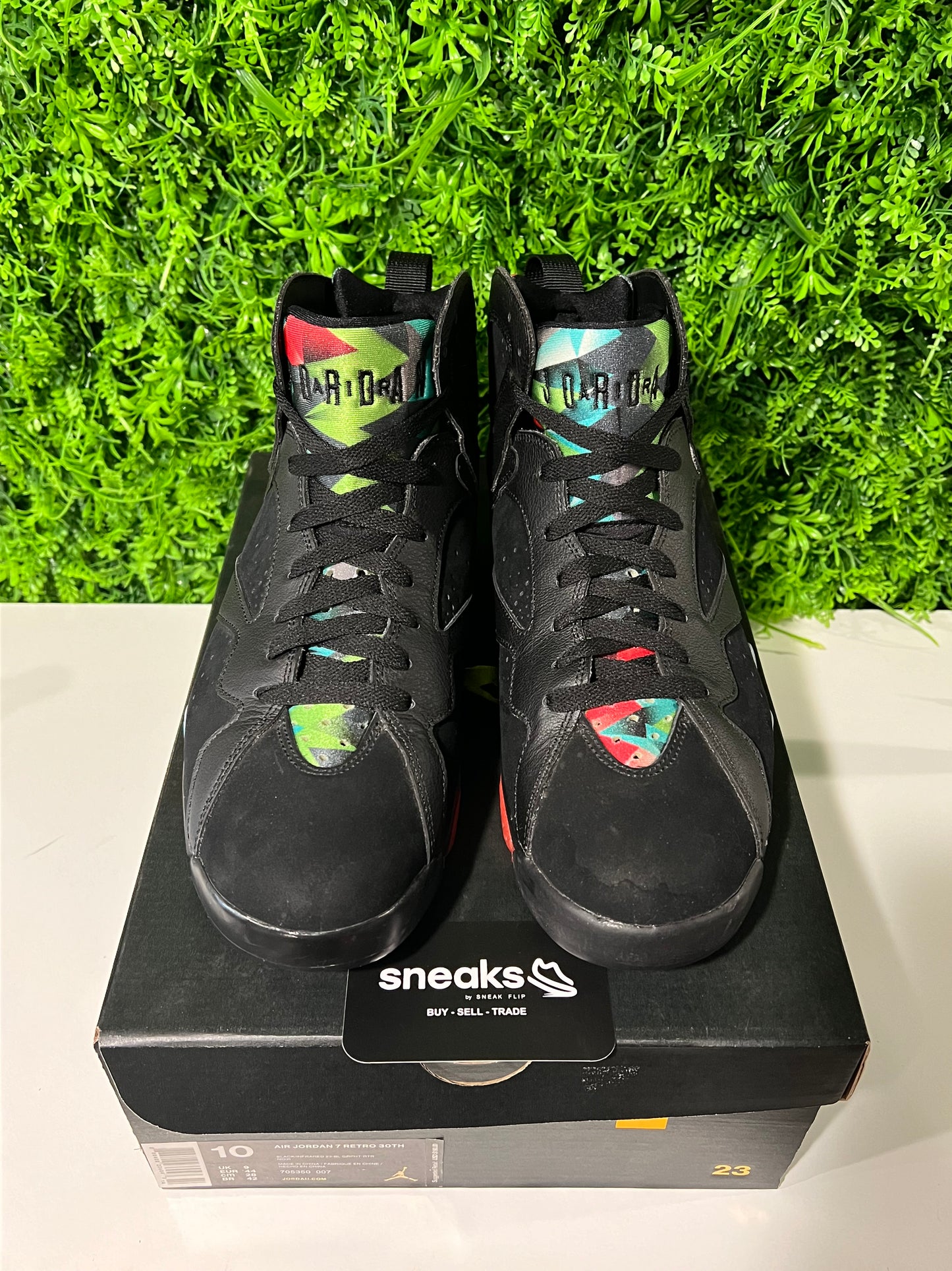 USED Air Jordan 7 Retro 30th Barcelona Nights 705350-007 SIZE 10M OG ALL
