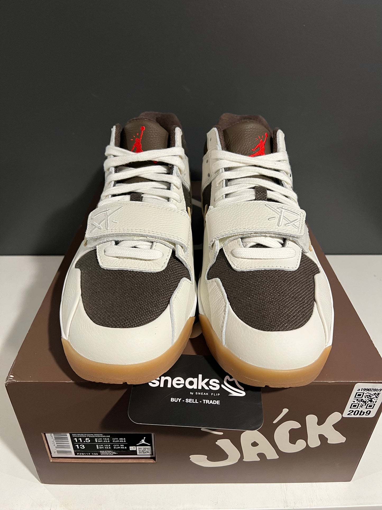 USED Travis Scott x Jordan Jumpman Jack TR Sail FZ8117-100 SIZE 11.5M OG ALL AG25-384