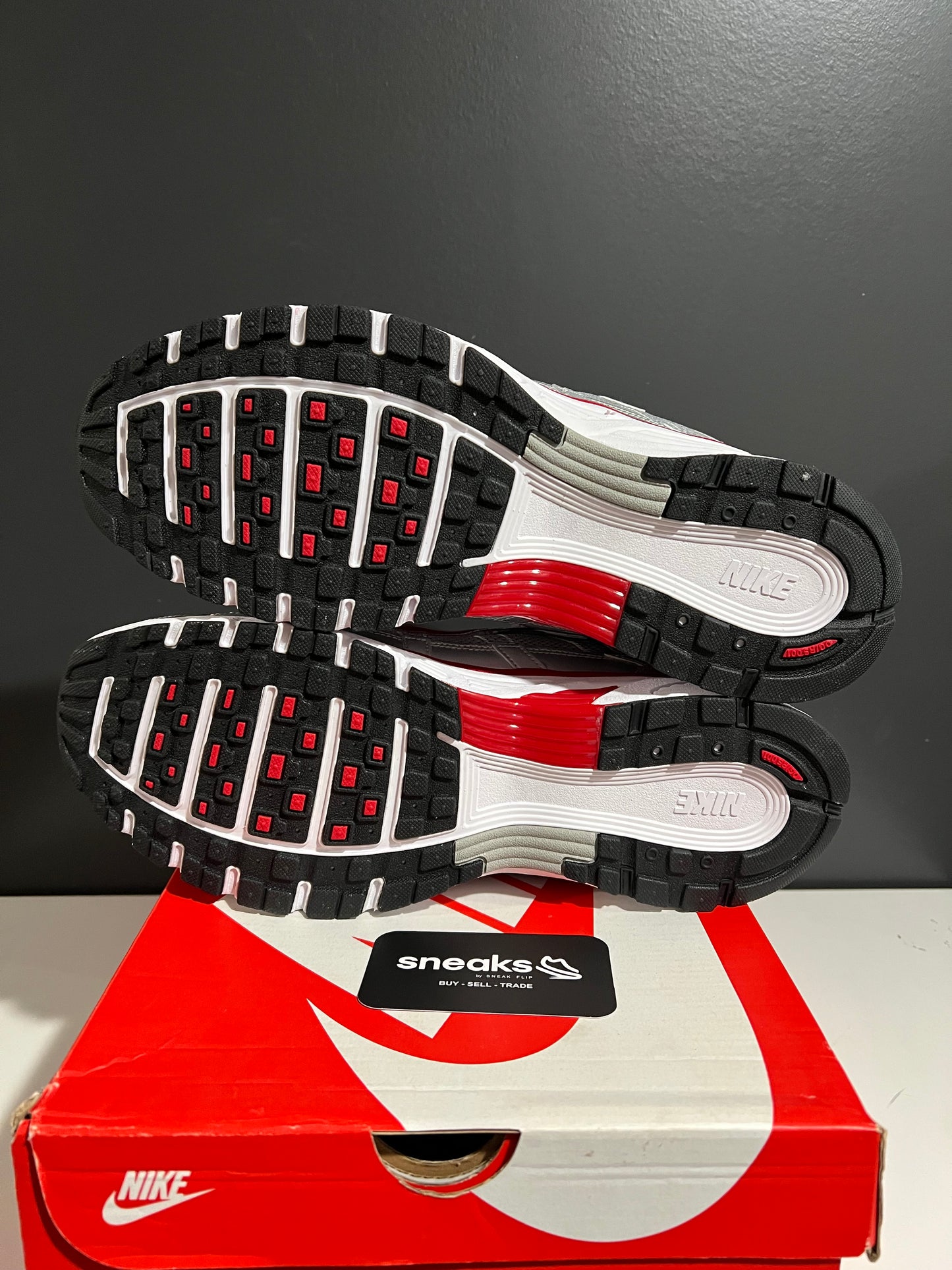 NEW Nike P‑6000 Metallic Silver Gym Red CD6404-024
