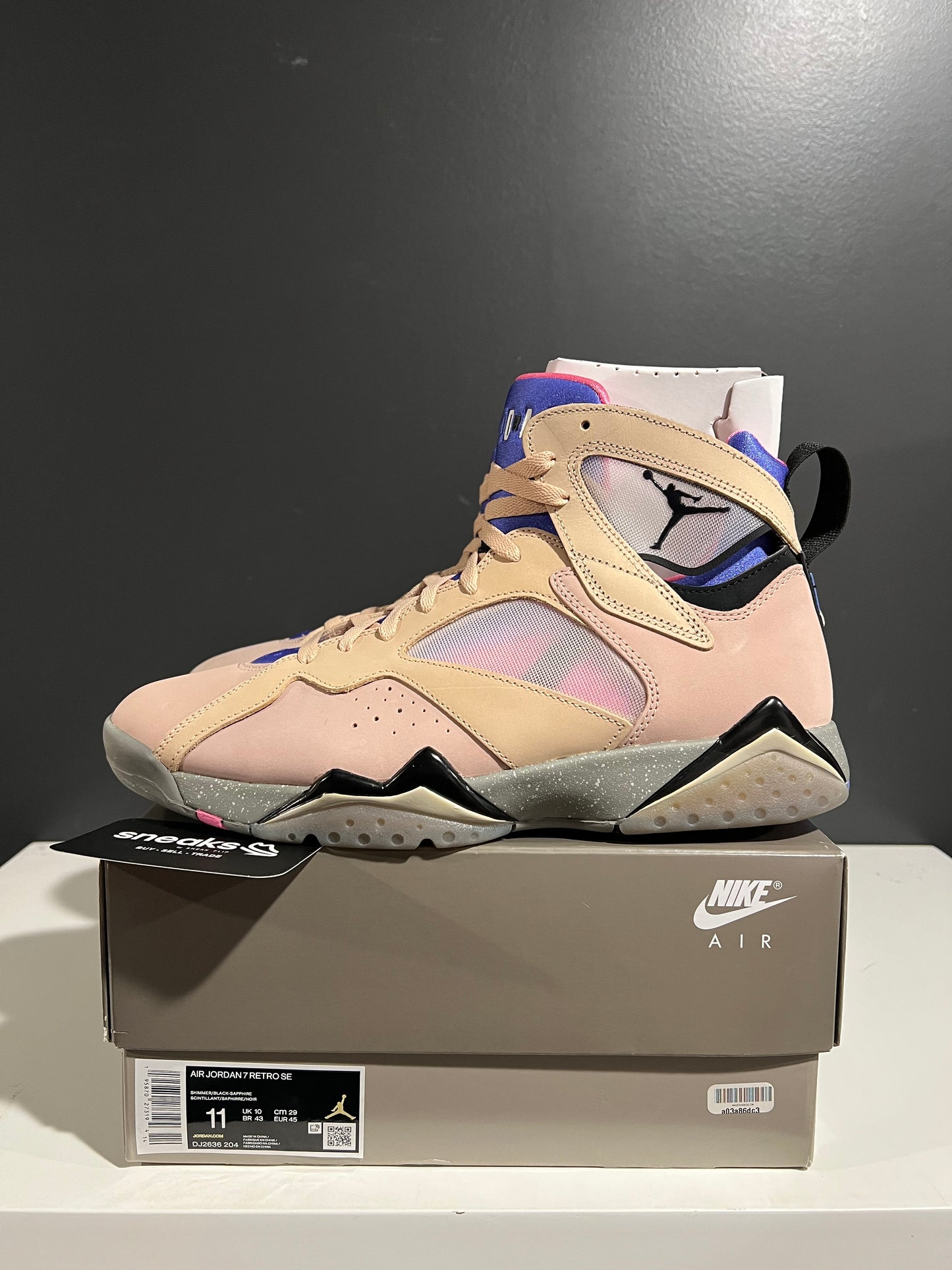 USED Air Jordan 7 Retro SE Sapphire DJ2636-204 SIZE 11M OG ALL AG25-306