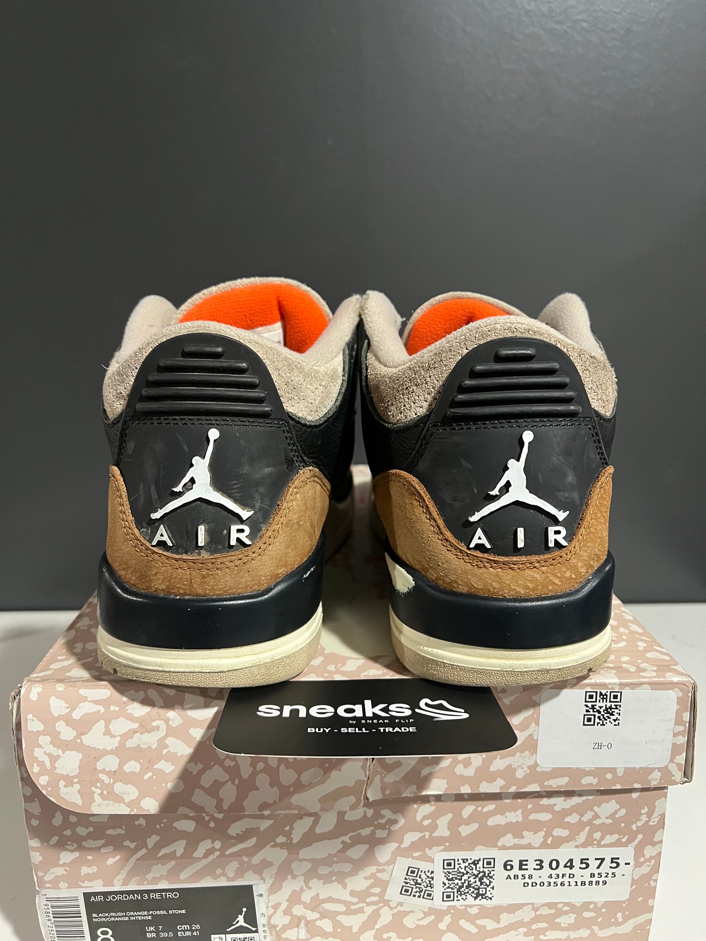 USED Air Jordan 3 Retro Desert Elephant CT8532 008 SIZE 8M OG ALL AG25-171