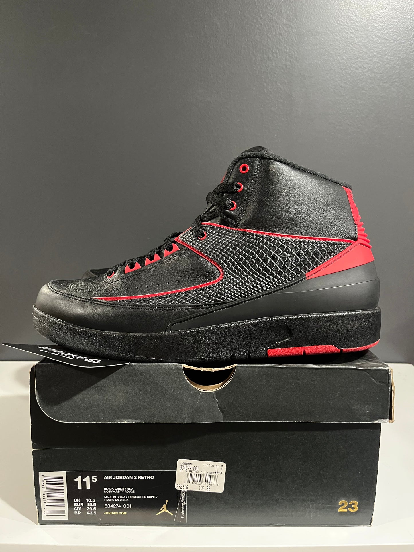 USED Air Jordan 2 Retro Alternate 87 834274-001 SIZE 11.5M OG ALL